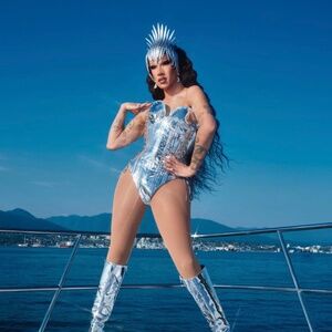 Silver Chrome bodysuit